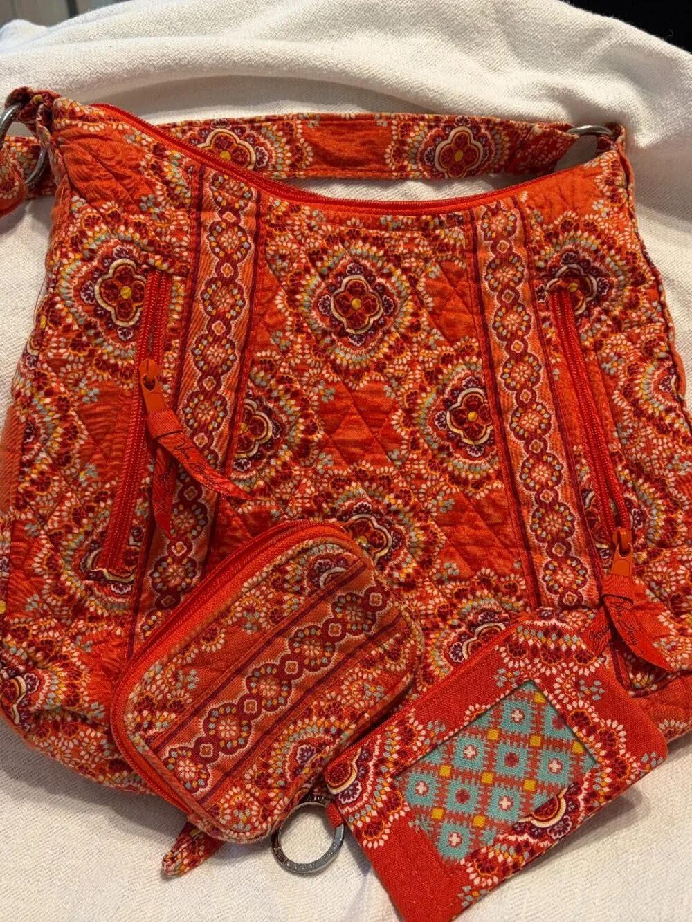 Vintage Vera Bradley Hobo Bag Set: Paprika